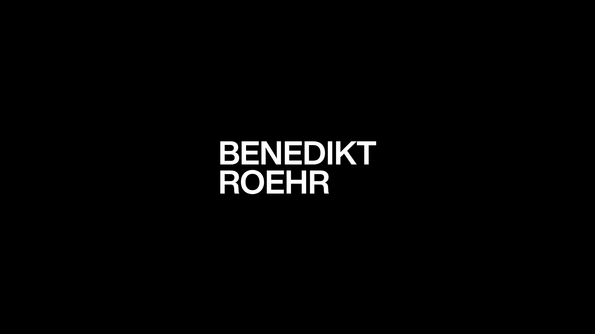 Benedikt Roehr wordmark on black